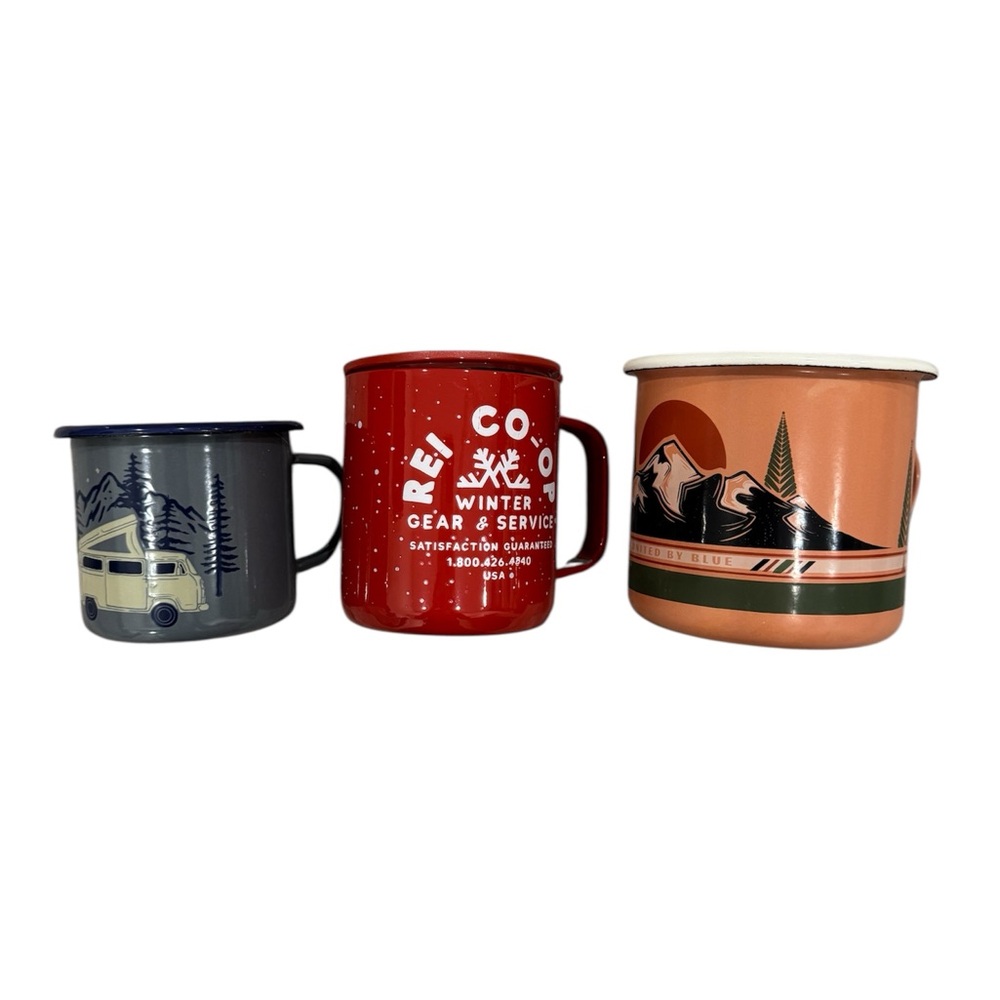 REI Set of Three Camping Mugs Variety of Sizes